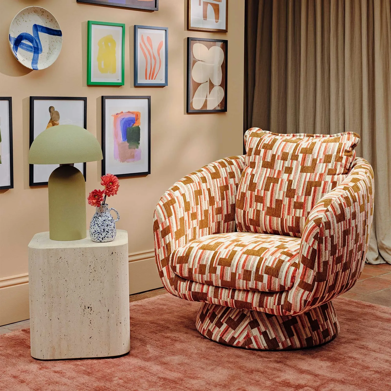 Francois Turning Loungechair Fabric | Barker & Stonehouse 2