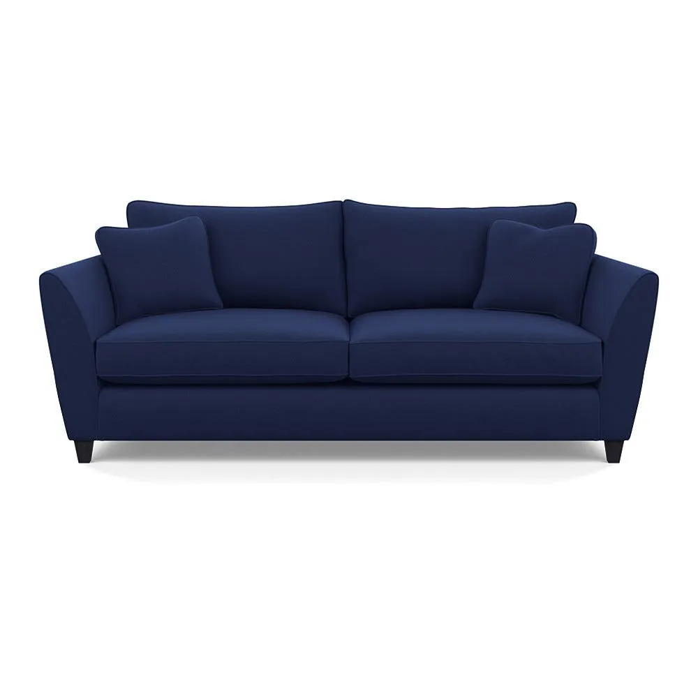 Heal's Torino 4 Seater Sofa Melton Wool New Navy Black Feet 1