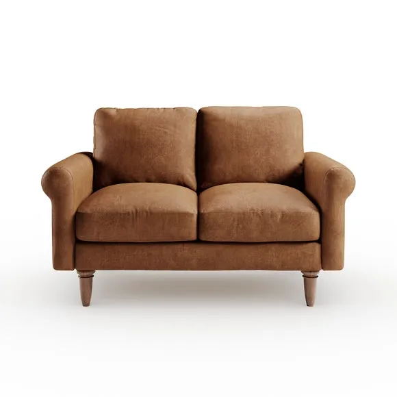 Maeve Compact Faux Leather 2 Seater Sofa 6