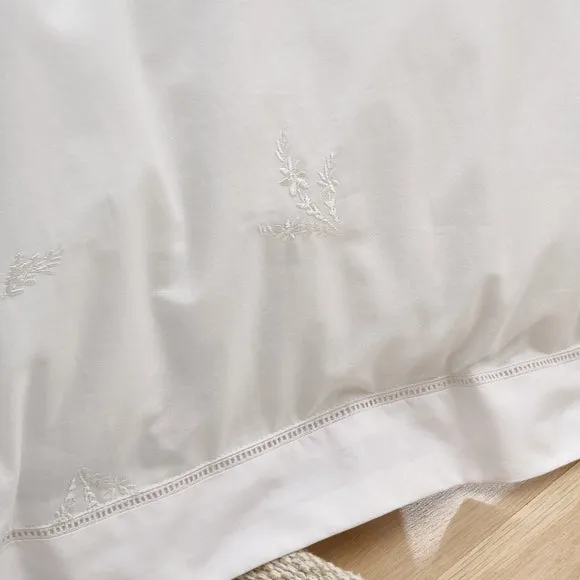 Bianca Lottie Embroidery 100% Cotton Duvet Cover & Pillowcase Set 4