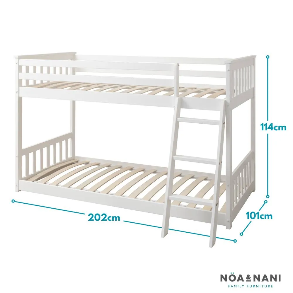 Nöa and Nani Harri Bunk Bed Low Midsleeper in White 5