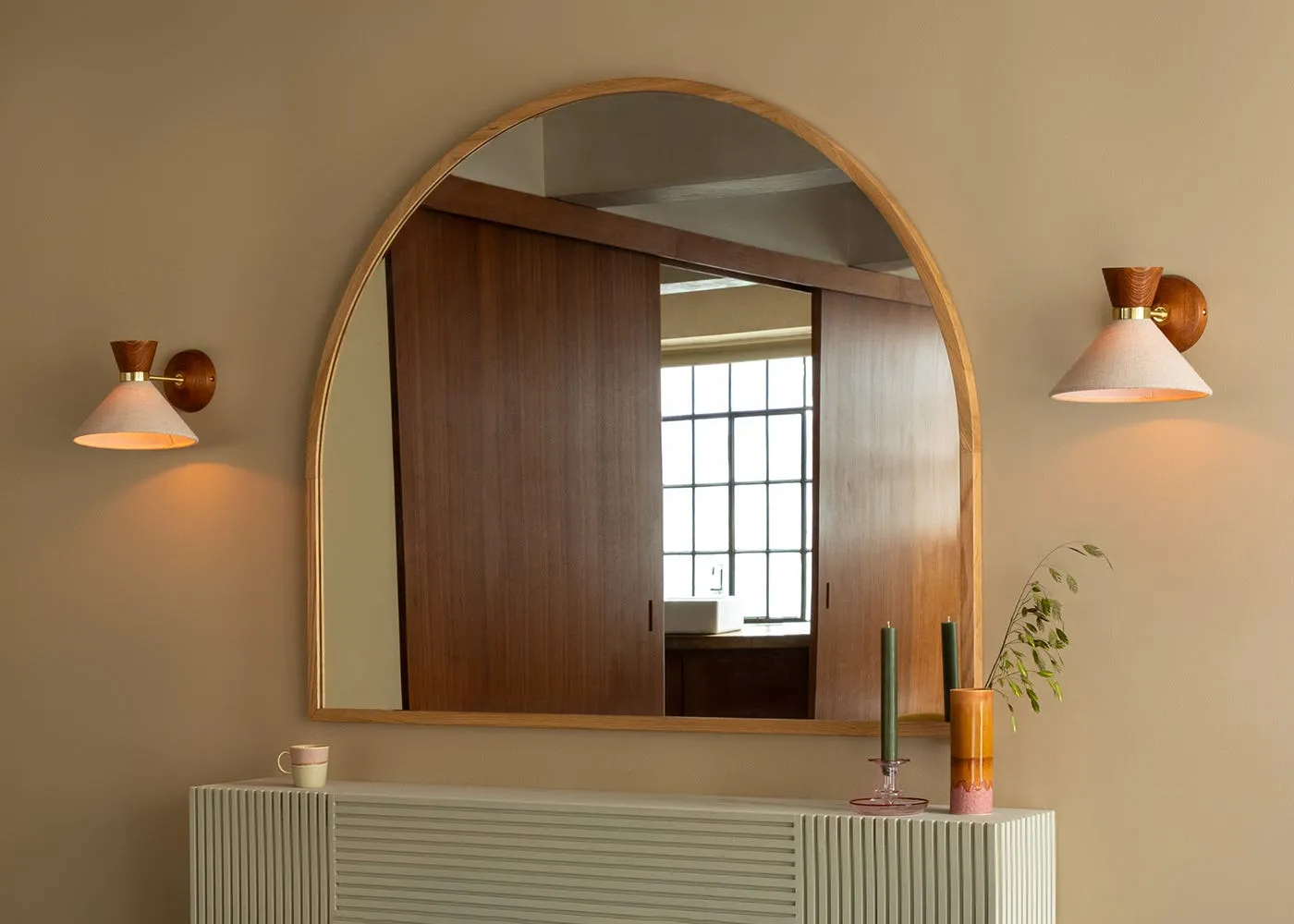 Heal's Anais Mirror Over Mantle Oak 100 x 120cm 3