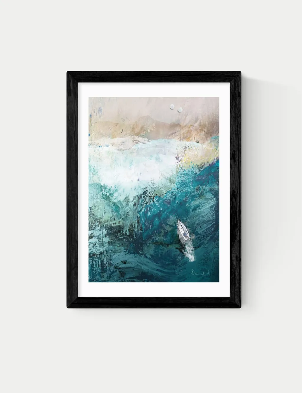 East End Prints Azure Walk Framed Art Black