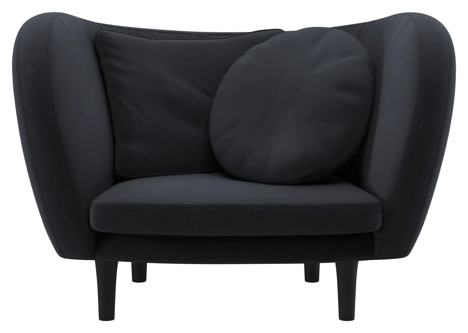 Habitat Arya Charcoal Velvet Armchair