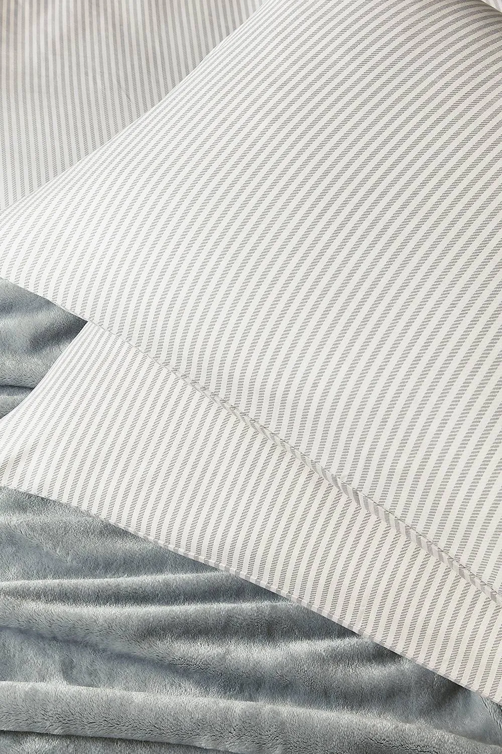 Helena Springfield 'Twill Stripe' Duvet Cover Set in Grey 5