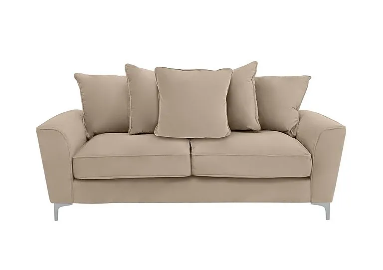 Legend 3 Seater Scatter Back Fabric Sofa - Kingston Beige
