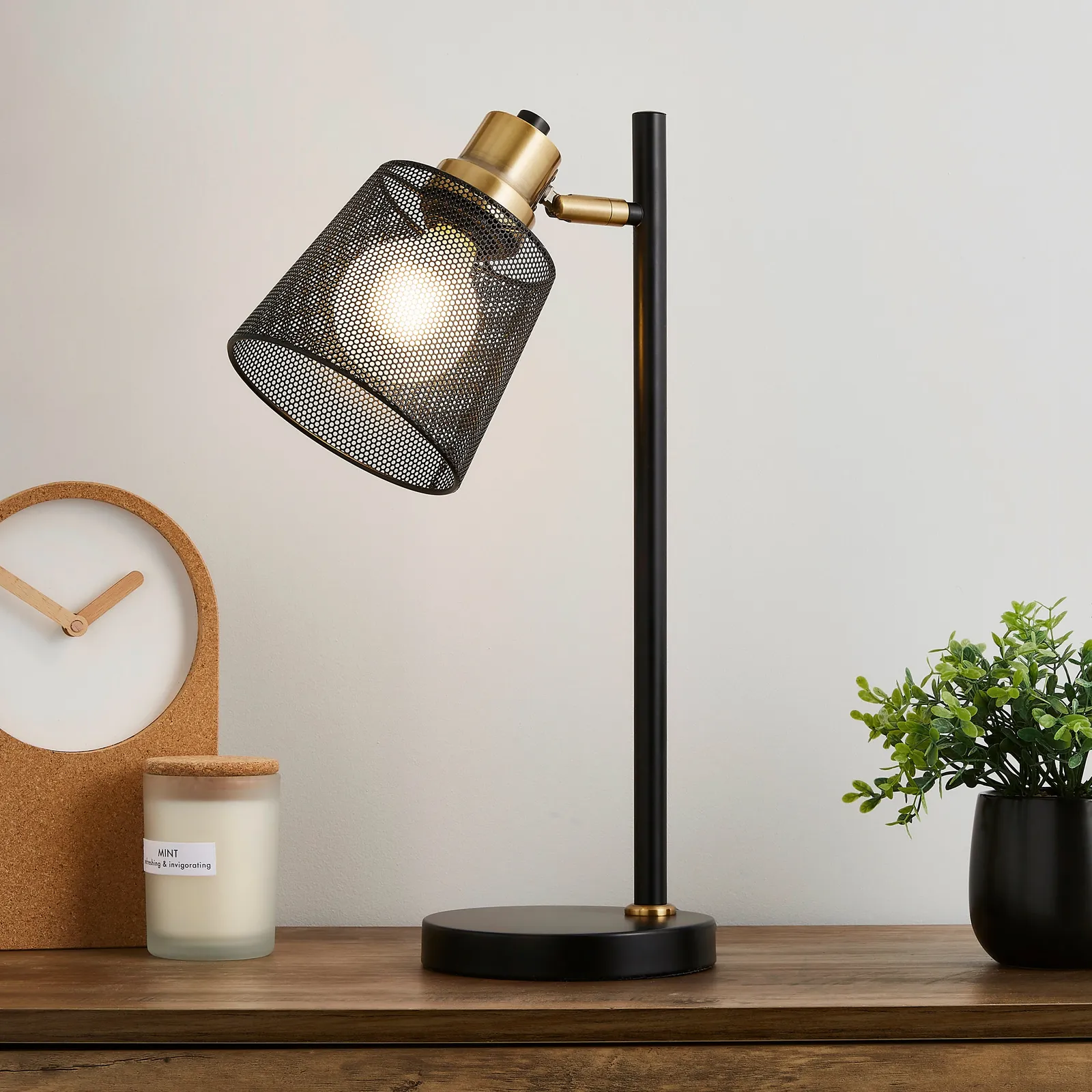 Idris Industrial Task Lamp Black