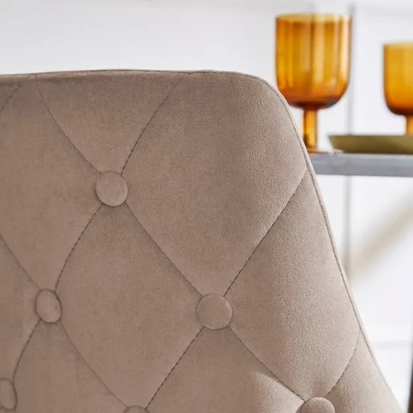 Ariana Set of 2 Dining Chairs, Velvet 3