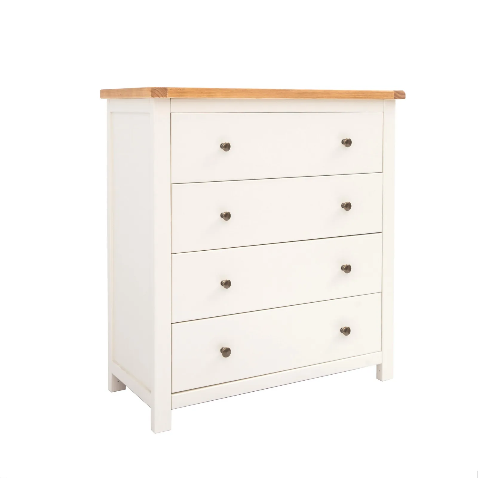 Cabinet Bits Maggiori 4 Drawer Chest of Drawers Brass Knob in Off-White 2