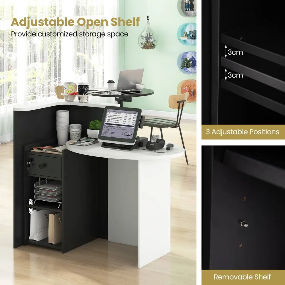 Costway Reception Desk Front Computer Table Corner Writing Desk 5