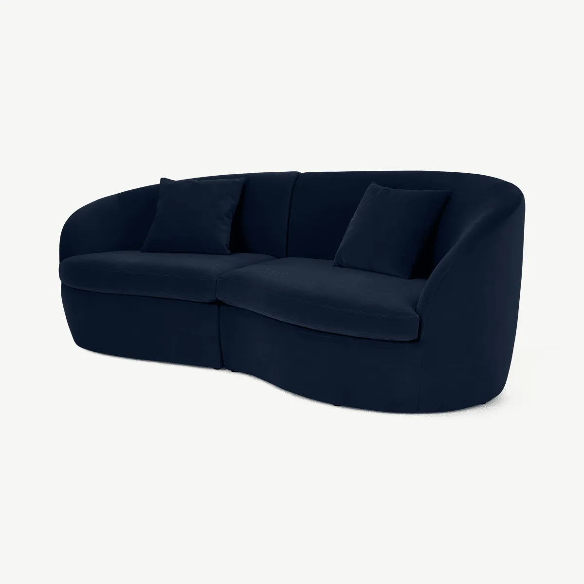 Reisa 3 Seater Sofa, Ink Blue Velvet