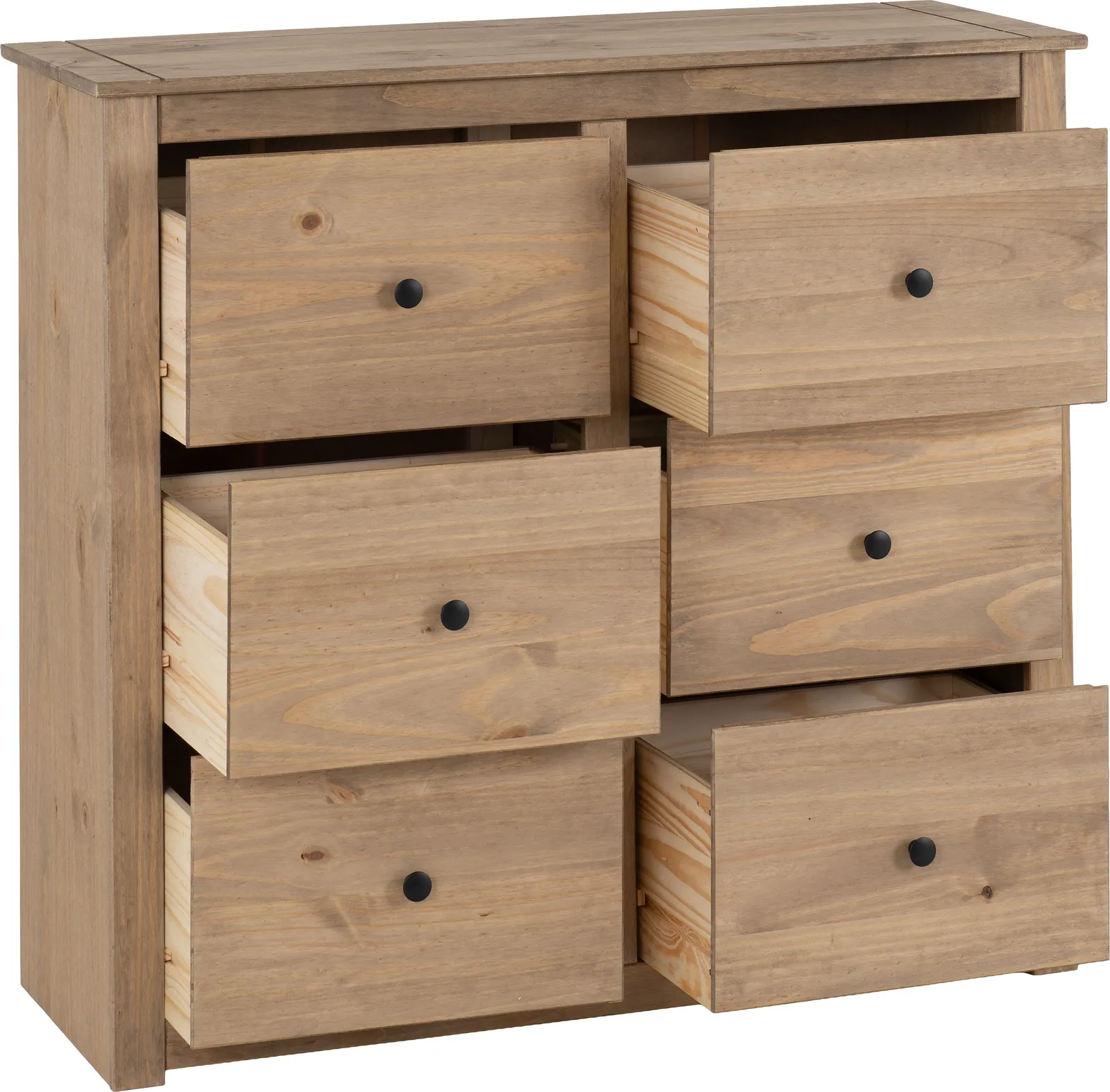 Seconique Panama 6 Drawer Chest in Natural 3