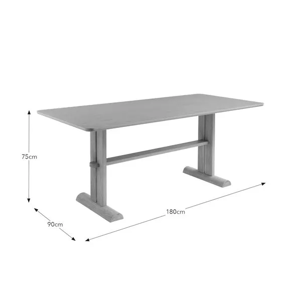Axton 6 Seater Trestle Dining Table 5