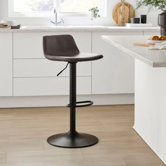 Jayden Height Adjustable Barstool, Faux Leather 1