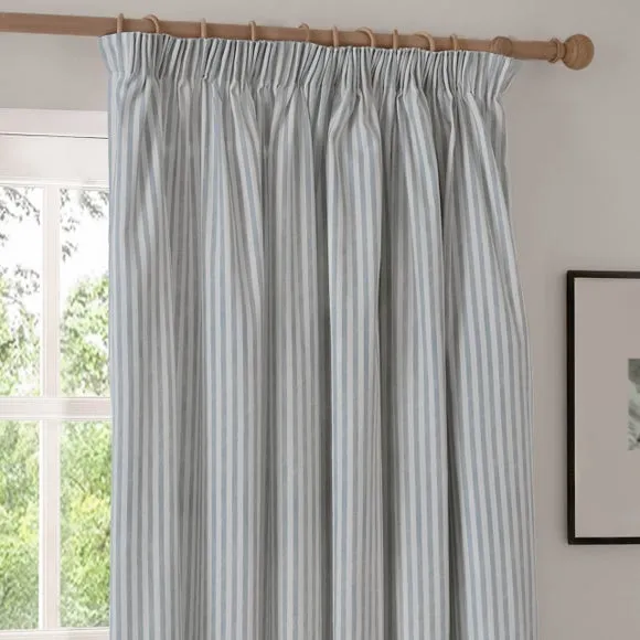 Yard Hebden Striped Pencil Pleat Curtains (Blackout Available) 1