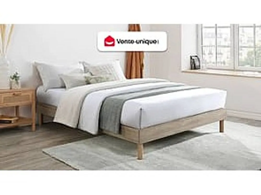 Vente-unique Slatted Bed Base - 140 X 190 Cm - Light Natural - MUCHIGAN By YSMÉE in Light Oak 4