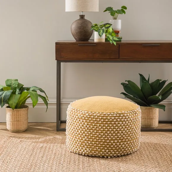 Jersey Bobble Round Pouffe 1