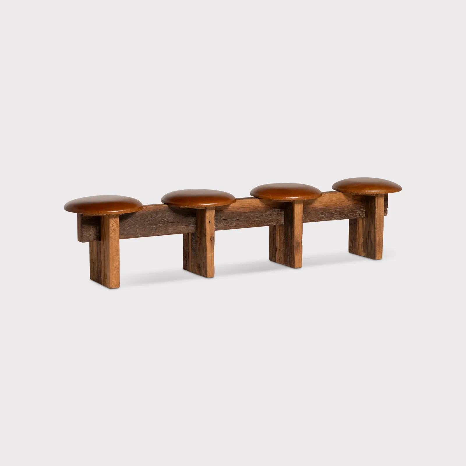 Wyre Long Bench 227X45X49Cm, Brown Oak | Barker & Stonehouse
