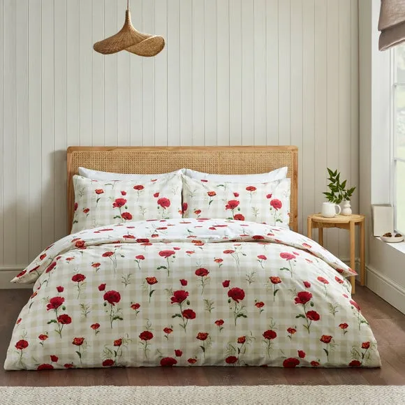 Catherine Lansfield Poppy Polycotton Duvet Cover & Pillowcase Set
