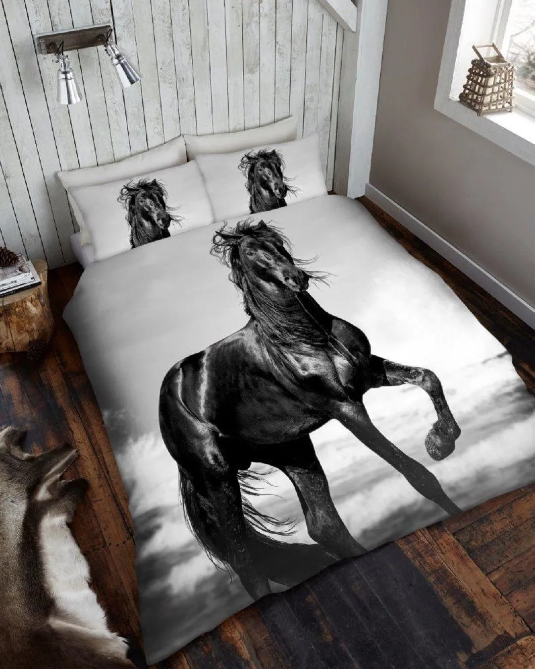 Smart Living 3D Effect Animal Polycotton Printed Duvet Cover Set in Grey 1