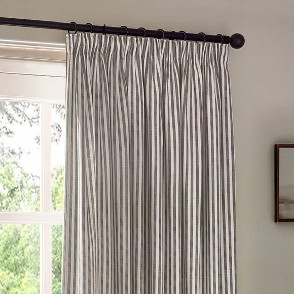 Yard Hebden Striped Pencil Pleat Curtains (Blackout Available) 1