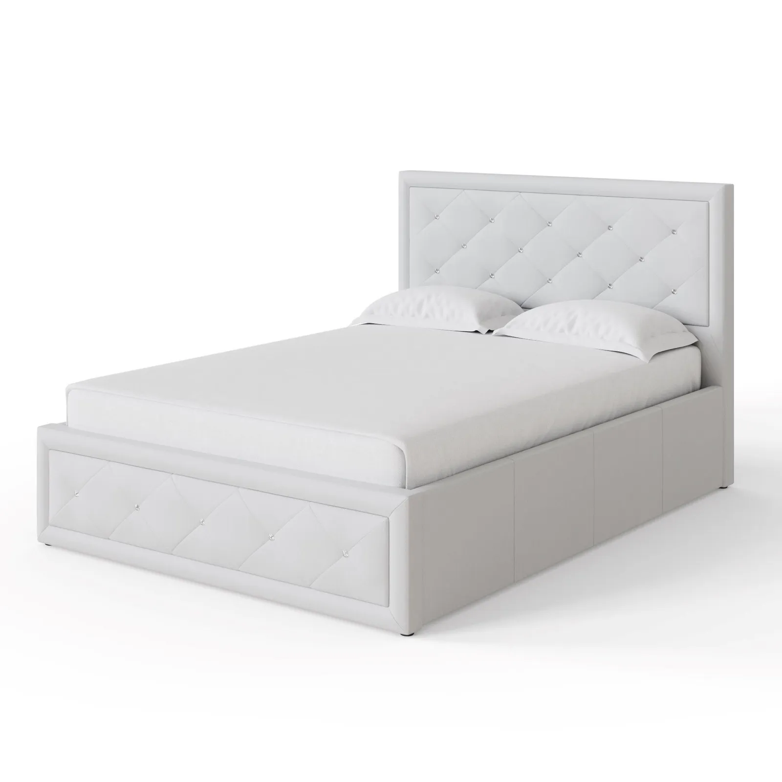 GFW Hollywood Ottoman Storage Bed in White 4