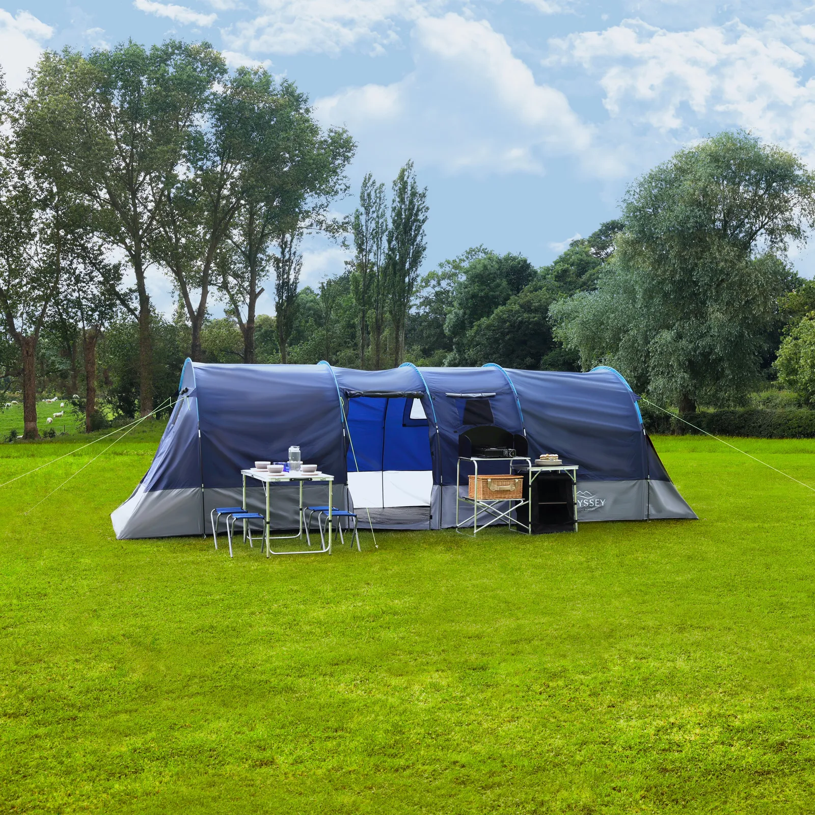 Odyssey 6 Person Blackout Tent Grey
