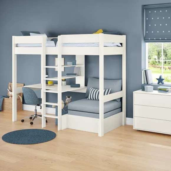 Uno Highsleeper With Chair Bed And Cushion Set Pine 3