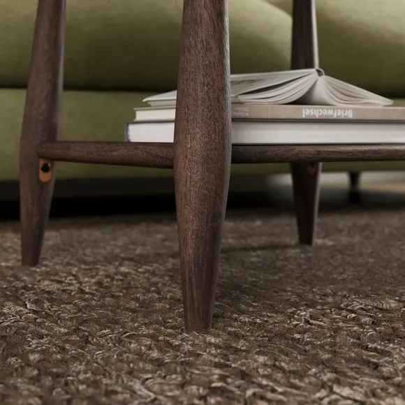 Haider Coffee Table with Shelf, Acacia Wood 4