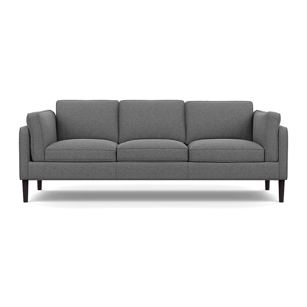 Heal's Sonno 4 Seater St Moritz Wool Light Grey Wenge Black Feet 1