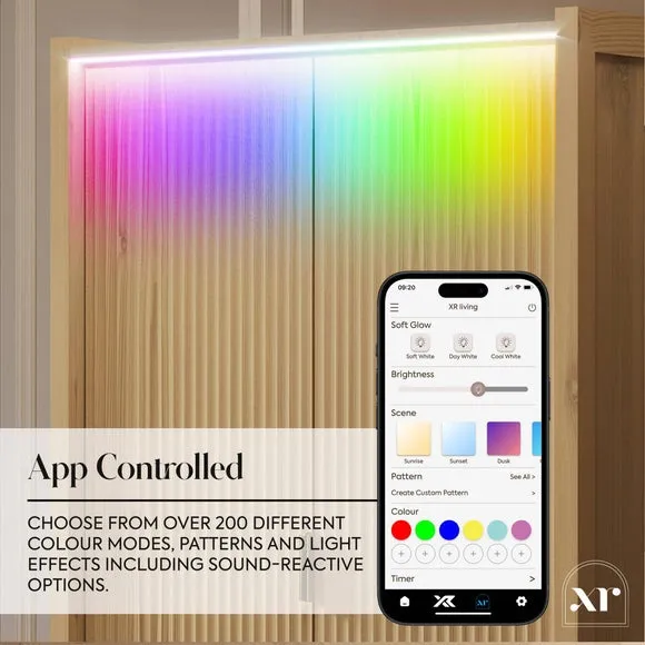 XR Living Dakota 2 Door Wardrobe with App Controlled LED Lights 4
