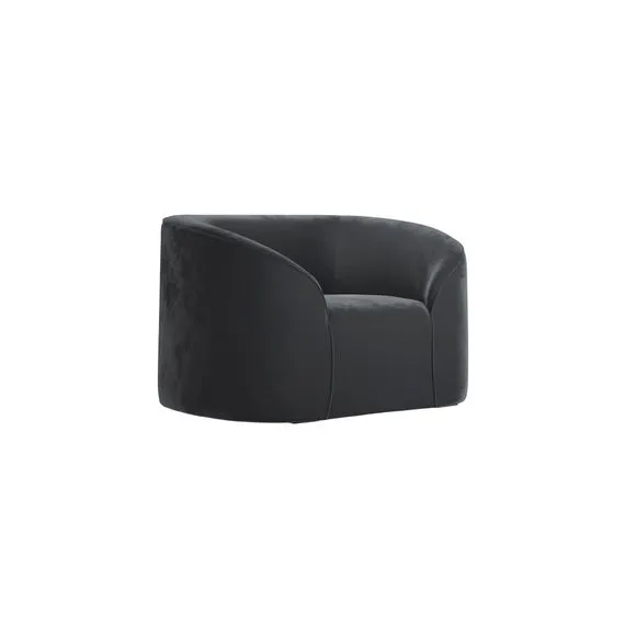 Zuma Black Velvet Tub Chair 3