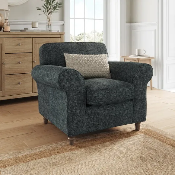 Flori Chunky Chenille Armchair 1