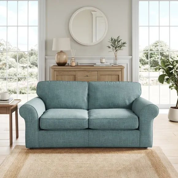 Flori Tonal Plush Chenille 2 Seater Sofa Bed 1