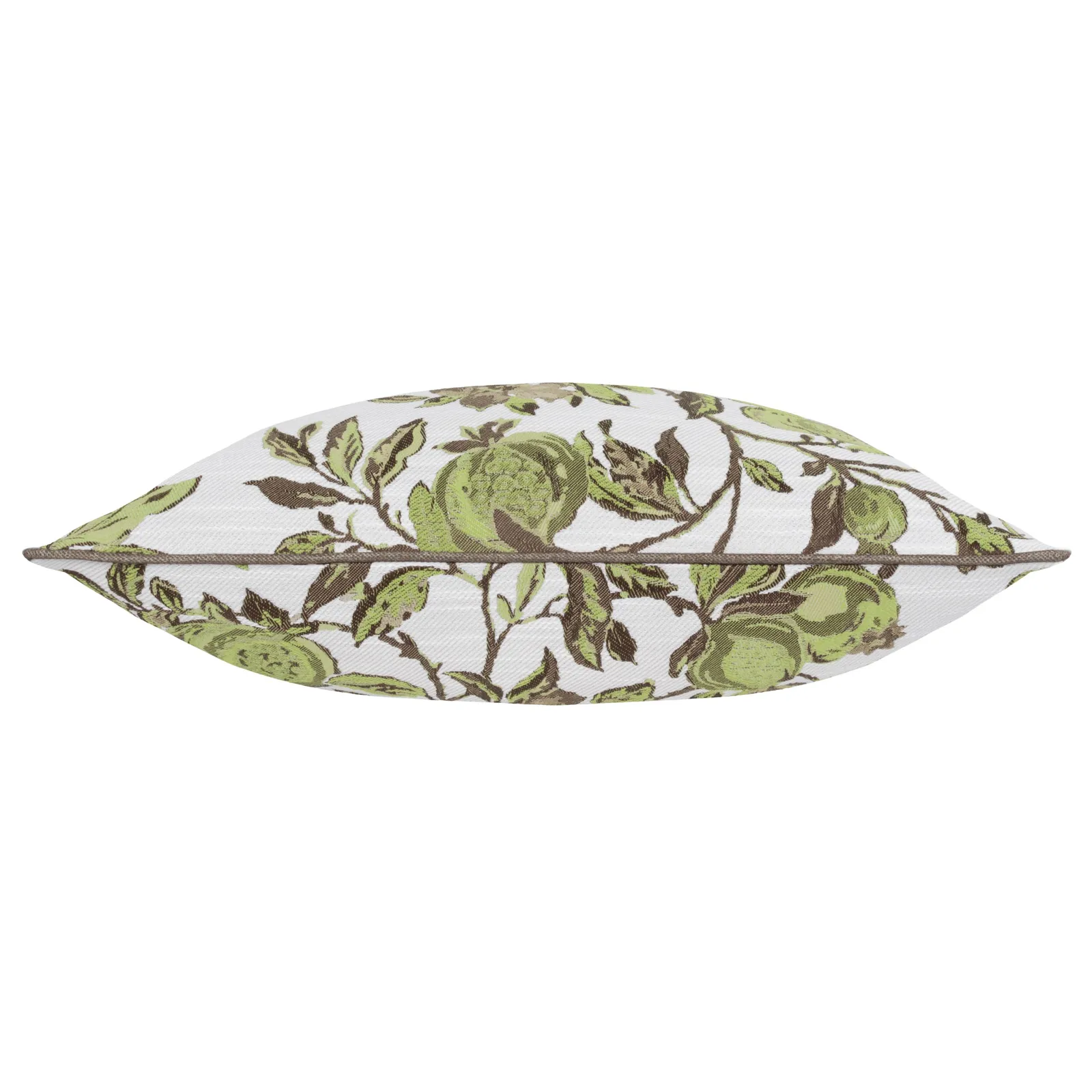Wylder Pomegranate Jacquard Piped Polyester Filled Cushion in Green 3