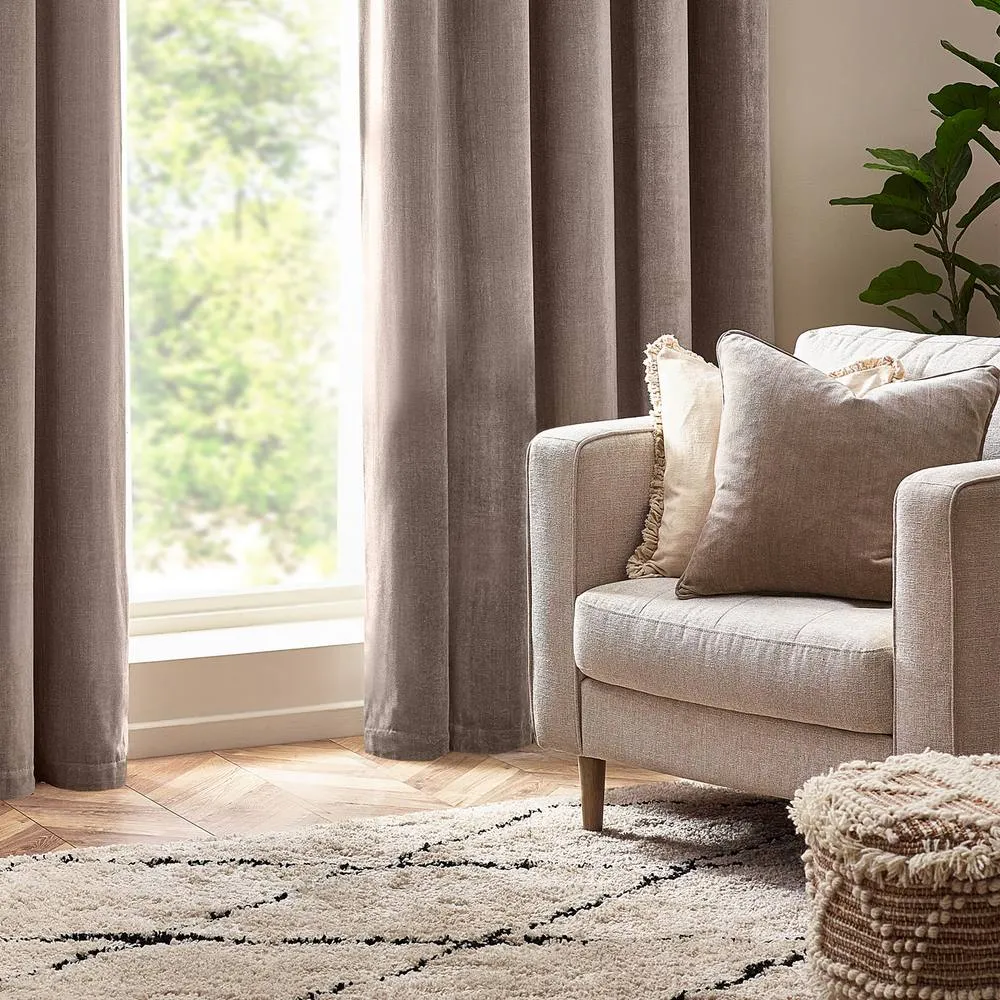 Yard Heavy Chenille Woven Piped Cushion in Beige 5