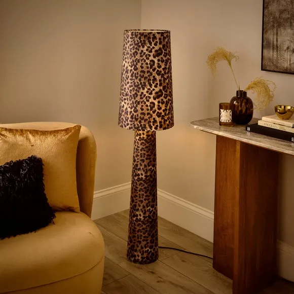 Leopard Print Fabric Floor Lamp 2