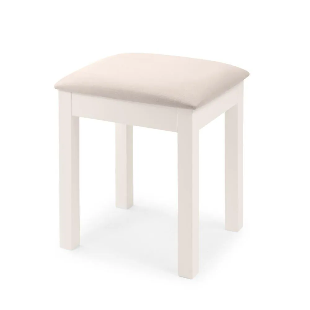 Maine White Dressing Table Stool