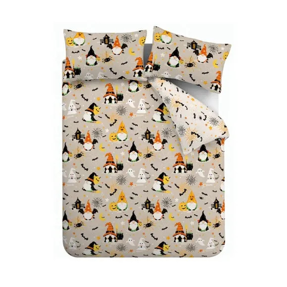 Catherine Lansfield Halloween Gnomes Duvet Cover & Pillowcase Set 5
