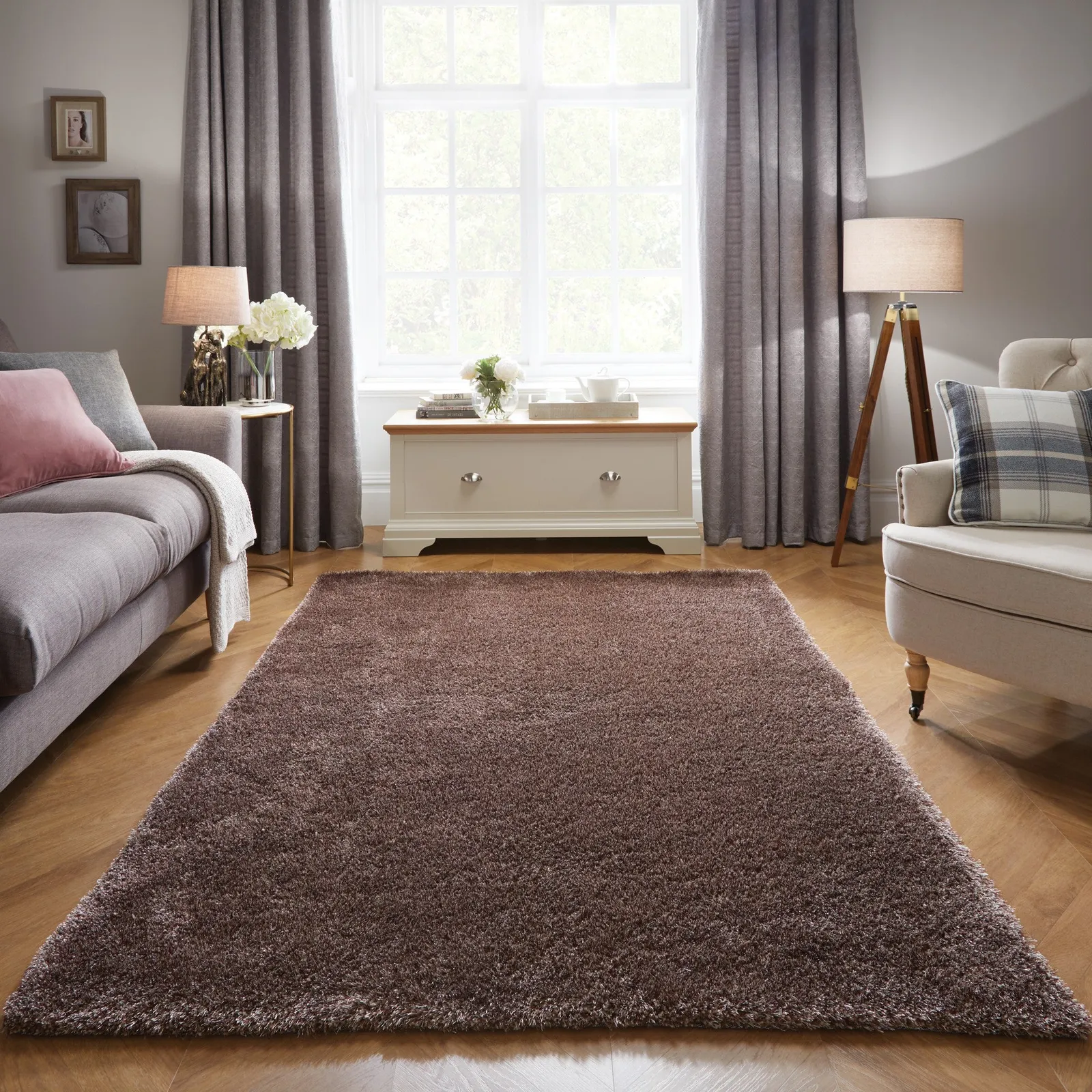Indulgence Shaggy Rug Brown