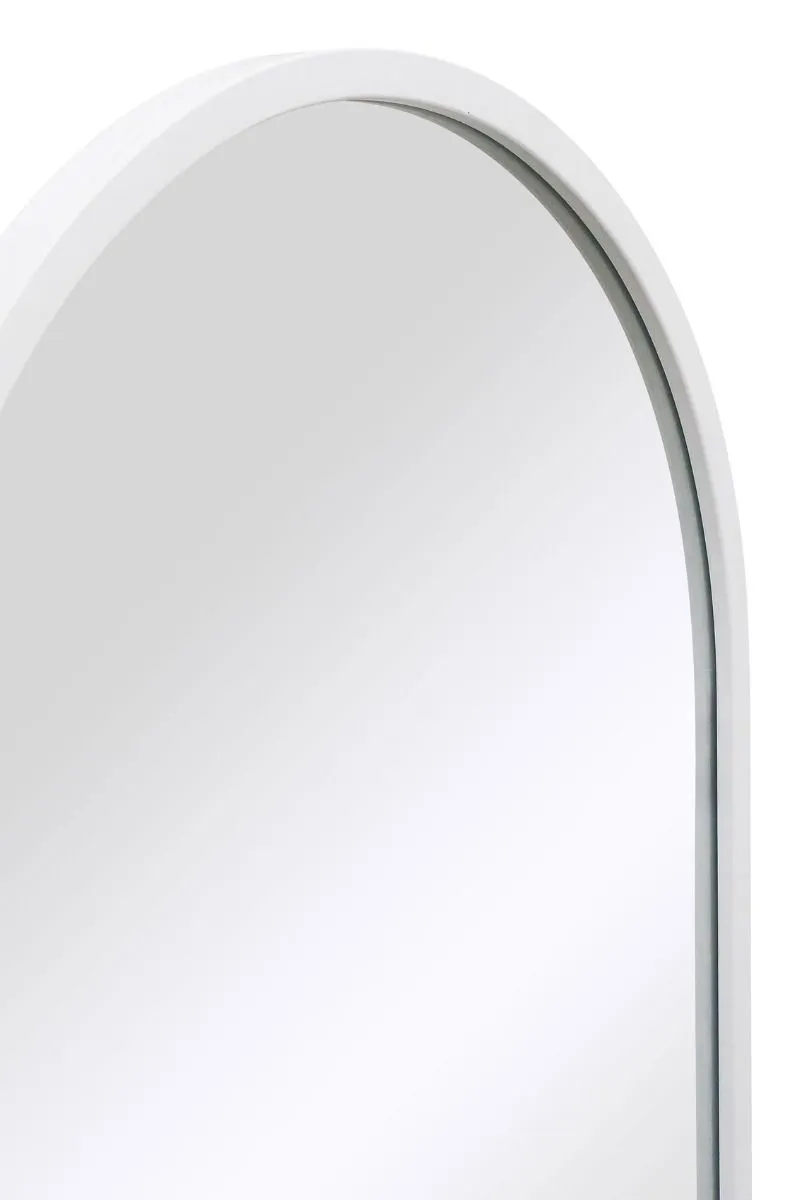 MirrorOutlet White Framed Arched Leaner/Wall Mirror 71" X 24" (180CM X 60CM) 4