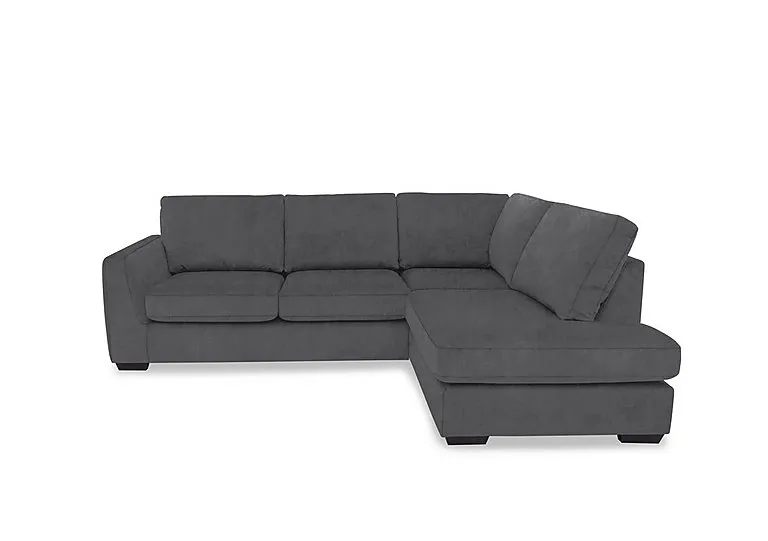 Dinky Fabric Right Hand Facing Corner Chaise End Sofa - Manhattan Charcoal - Sofas and Armchairs - In Time for Christmas