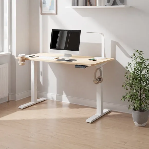 Return - Gino Height Adjustable Desk, Ash Brown