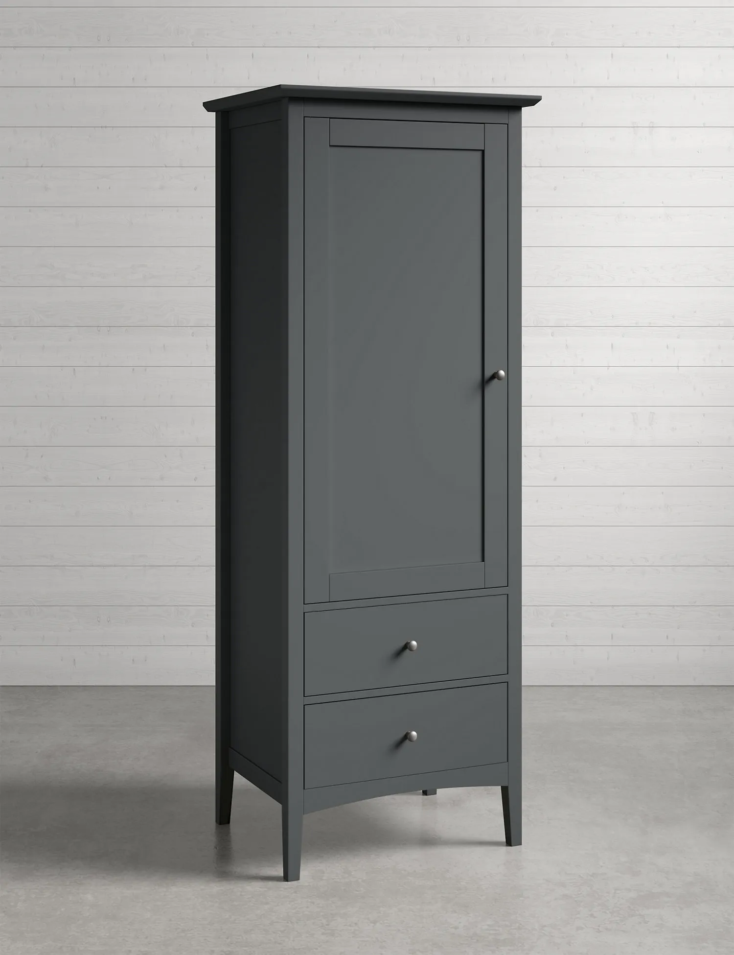 M&S Hastings Dark Grey Single Wardrobe, Dark Grey