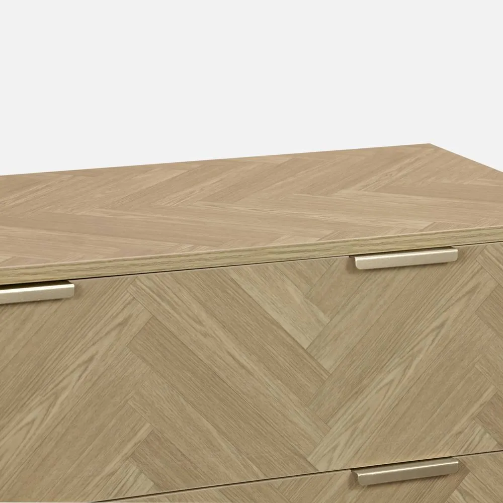 sweeek 4-drawer Herringbone Chest in Light Brown 6