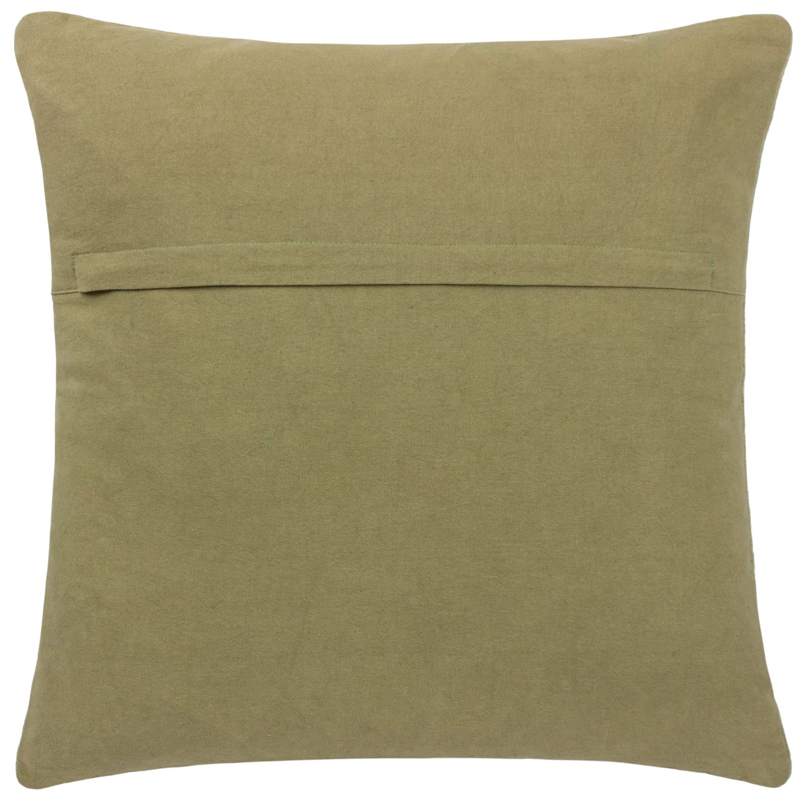 Yard Hush Stitched 100% Cotton Cushion in Light Green 3