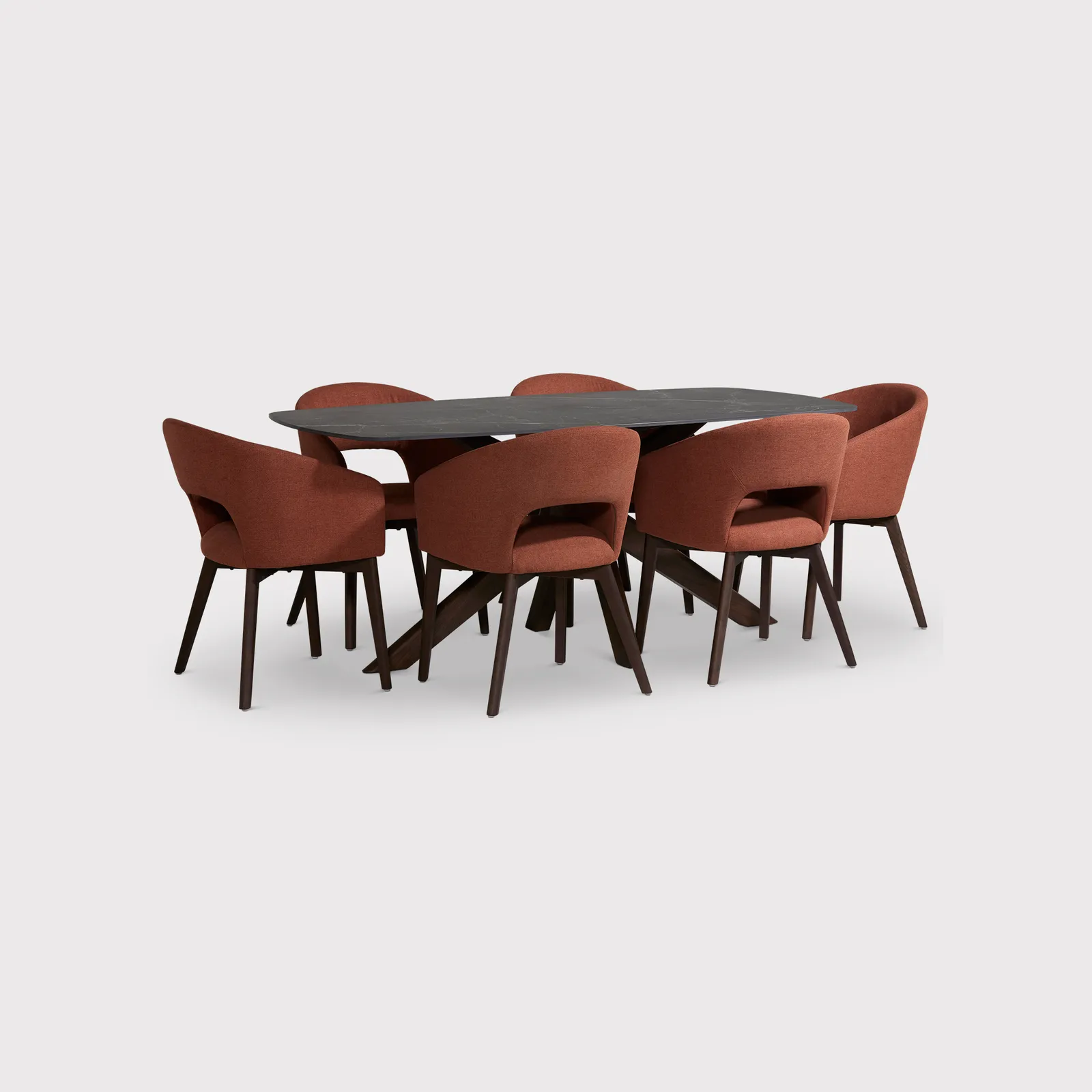 Allen D.Tbl+Tish 6xD.Chairs, Silver | Barker & Stonehouse