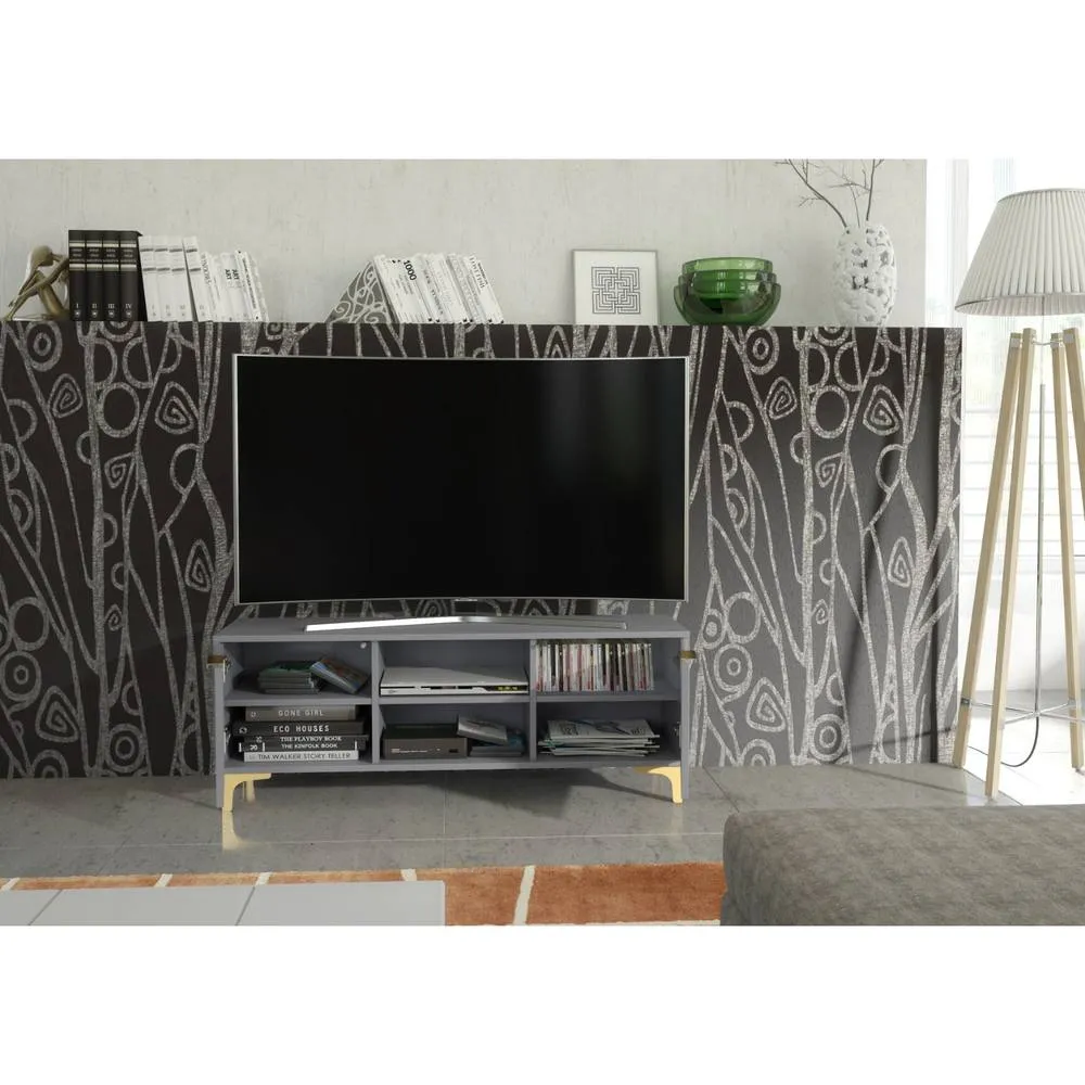 Creative Furniture Tide Crest TV Unit 120cm - Dark Grey & Gold 6