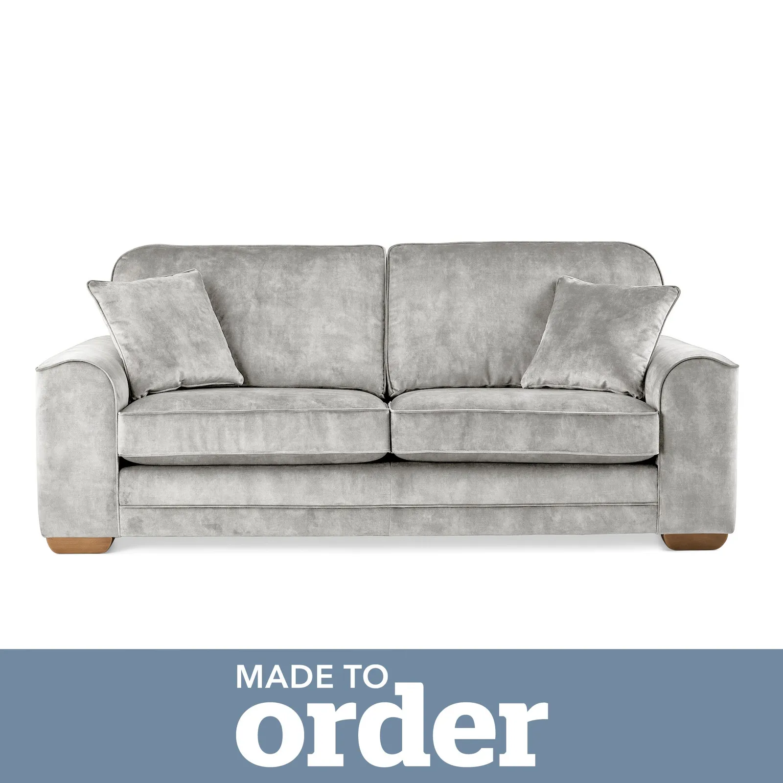 Morello 3 Seater Sofa Slub Velvet Slub Velvet Cement