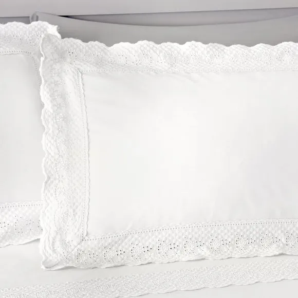 Serene Renaissance White Duvet Cover and Pillowcase Set 2